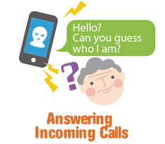 answering incoming calls